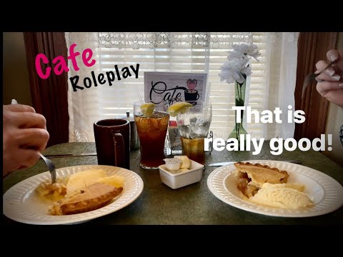 ASMR Cafe Roleplay (Audible conversation W/captions) Real southern restaurant sounds and food!