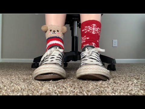 ASMR Shoeplay In Converse With Mismatched Socks | Custom Video