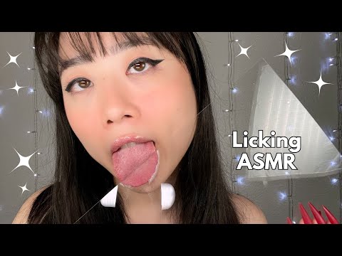 ASMR Tingly Plexiglass Licking & Tongue Scraping (mouth sounds, whisper)