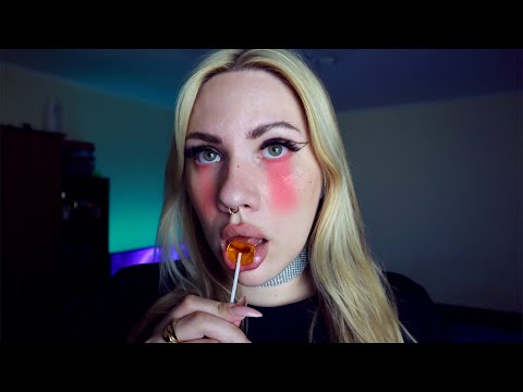 ASMR Licking Lollipop | mouth sounds | Lens Licking
