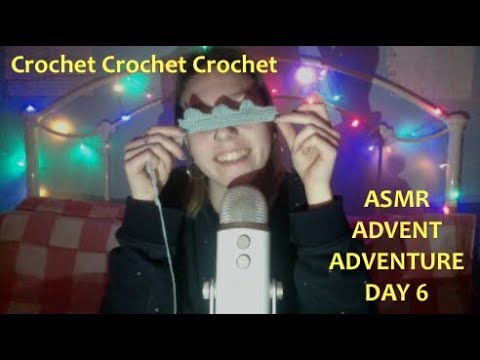 ASMR ADVENT DAY 6 🌈Crochet with Me !!🌈 (whispering, fabric sounds)