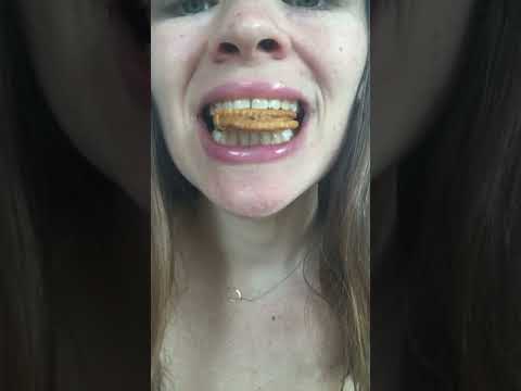 ASMR Snack TIME PB Cracker CRUNCH peanut butter treat satisfying mouth sounds chewing #shorts