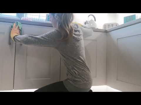 ASMR Household Cleaning The Kitchen Cupboards No Talking