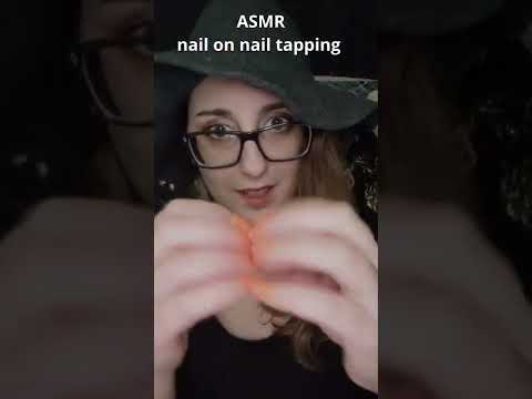 ASMR Nail on Nail Tapping ~ Orange #short