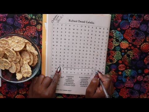 RICHEST CELEBS WORD SEARCH ASMR CARAMEL RICE SNACKS EATING SOUNDS