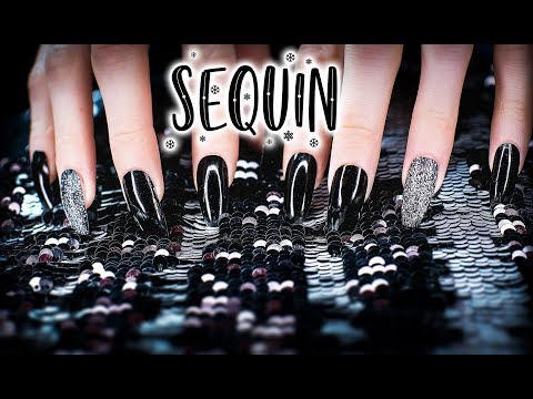 ASMR - MOST SATISFYING SEQUIN ✨ 1,5 hours scratching, brushing, plastic knife / No talking