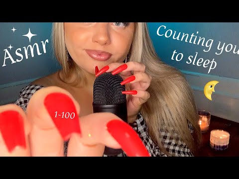 ASMR Counting You to Sleep | Mic Scratching, Tracing, Hand movements 🌙