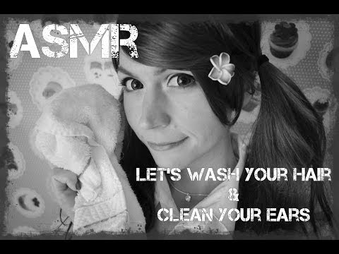 ASMR . Washing Hair & Cleaning Ears