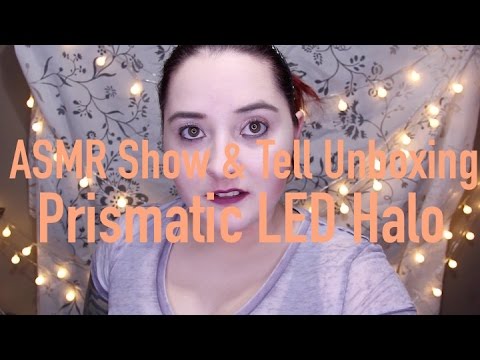 ASMR Show & Tell Unboxing💡Prismatic LED Halo & Light Stand