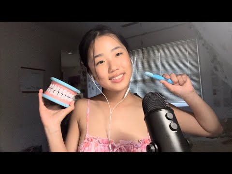ASMR dentist roleplay teaching you about teeth health