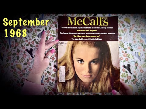 ASMR McCalls Vintage 1968 Magazine! (Whispered only) Page Turning Crinkles~Gentle gum chewing.