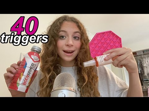 ASMR| 40 triggers in 1 minute