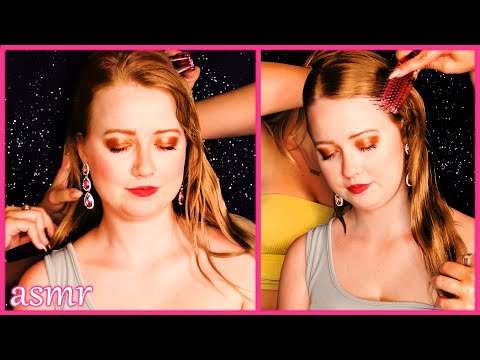 ASMR ultra tingly scalp massage, Macy pampers Fair with hair brushing & gentle touches for sleep
