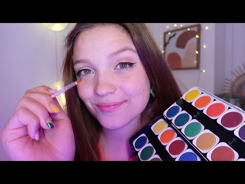 Your Best Friend Paints On Your Face In Class ASMR 🎨