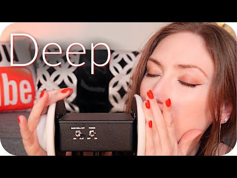 ASMR DEEP Ear Breathing & Ear Attention ♥️ (NO TALKING) Calming Sounds for Sleep & Anxiety Relief