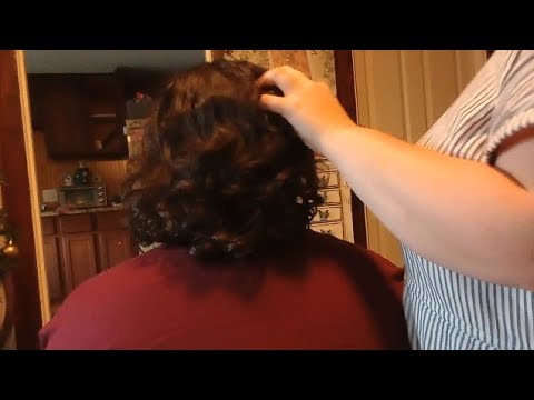 ASMR- Personal Attention and Hair Play on a Real Person (detangling & styling curly hair) LOFI