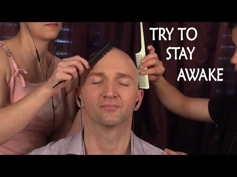 A Man Got Pampered by Ladies ASMR, Ear Massage, Scalp Massage and Tapping