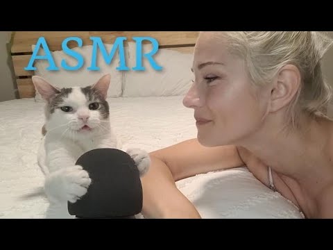 ASMR My Cat Tries ASMR for the First Time 😂 (plus closeup whispers)