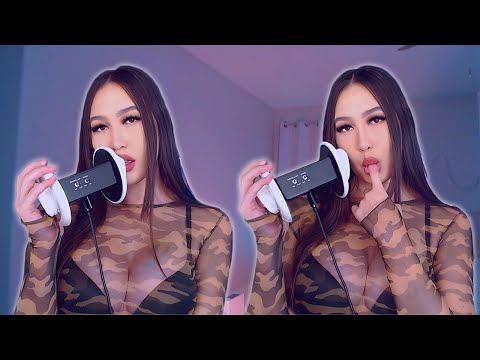 ASMR ear licks, spit painting and lens licking