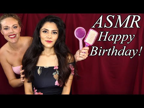 ASMR Birthday Hair Brushing & Soothing Spa Session, Sleep, Relaxation, Whispering Ear to Ear