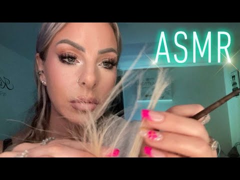 ASMR Hair Play & Analyzing Your Hair & Picking Our Your New Haircut & Color (Magazine Flip Through)