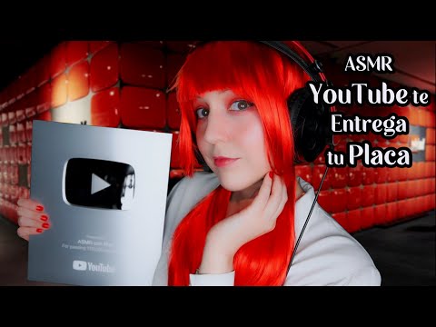 ⭐ASMR [Sub] Youtube te Entrega tu Placa de 100k, Roleplay en Español (Soft Spoken)