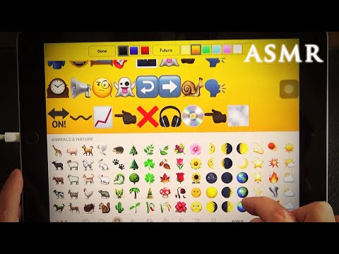 ASMR 1hr Emoji Typing + iPad Tapping | Soft Spoken