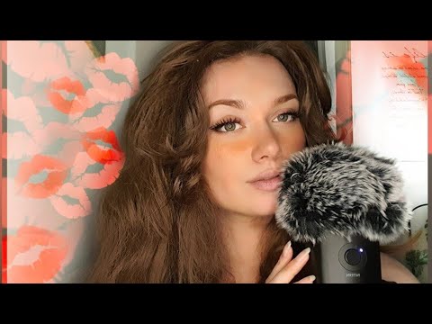 ASMR Soft & gentle Kisses💋(Mic scratching + inaudible whispering)