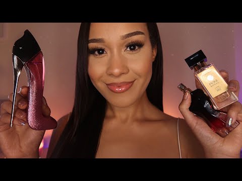 ASMR Perfume Favourites 🤍 Tapping, Perfume sounds, Reading Scents