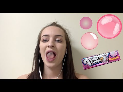 ASMR BUBBLE GUM CHEWING AND SNAPPING