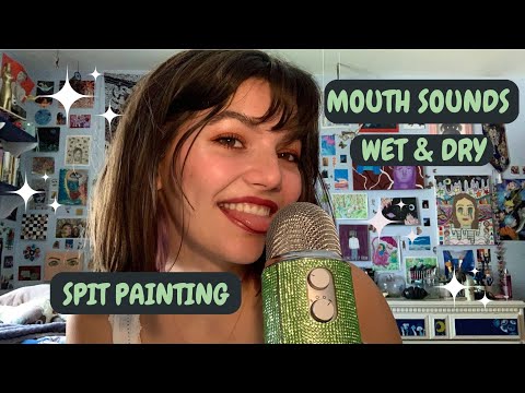 ASMR | Wet and Dry Mouth Sounds (Fast and Aggressive) Chaotic and Tingly | Spit Painting & Visuals