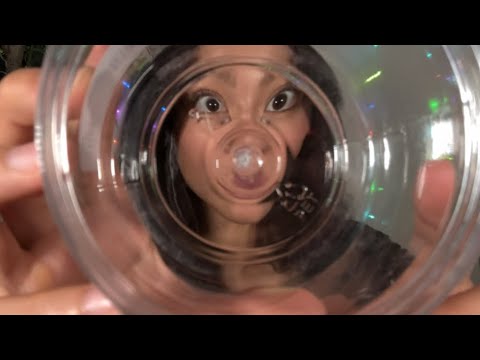 ASMR Trying the Classic Fishbowl Effect 🐠🫧  Inaudible Whispers, Mouth Sounds, & Tapping