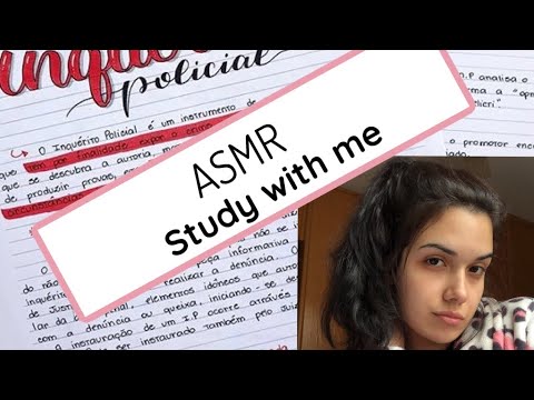 ASMR Study With Me | Estude comigo,  digitação, som de chuva.... (no talking)