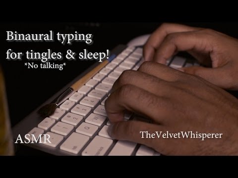 ASMR | Binaural typing for tingles & sleep!  |no talking|