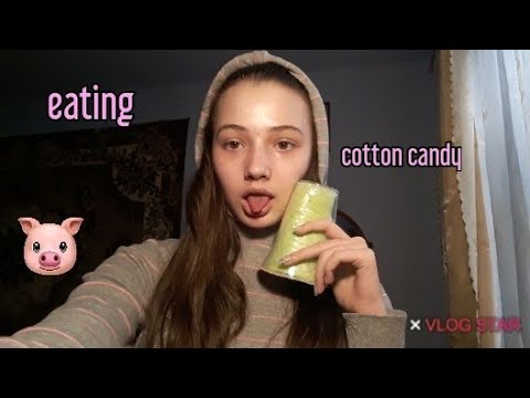 АСМР|итинг сахарной ваты🐷|ASMR|eating cotton candy 🐷|