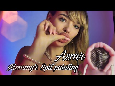 ASMR - Mommy clean your face with Spit paint / personal attention / role play /