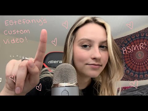 ASMR Close Up Whispering, Hand Movements and Sounds and Repeating Words! Estefanys Custom Video!