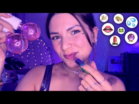 ASMR Emoji Challenge 4 - Mouth Sounds, Bubbly Water, Brushing - Personal Attention, German/Deutsch