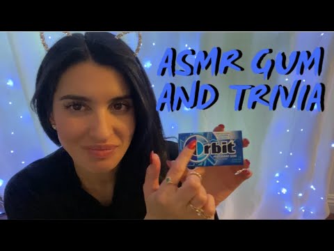 ASMR Gum Chewing and Trivia Cards (Whispered)
