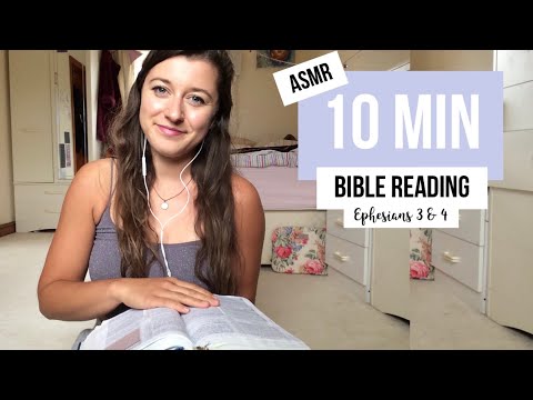 10 MIN EPHESIANS 3&4 ASMR BIBLE READING | relax, connect to God, softly spoken, calm