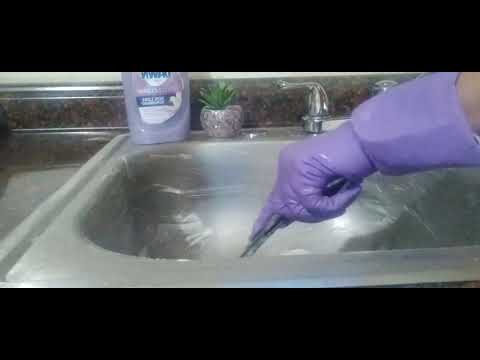 ASMR Sink Cleaning Time!#scrubbing#sponge#clean