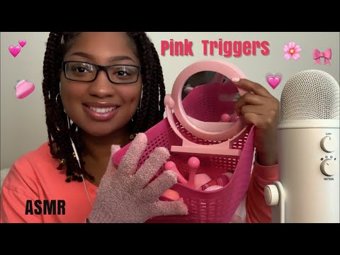 ASMR | Pink Triggers 👛🌸💕 tapping sounds 🎀