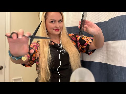 [ASMR] 🇵🇱💕Polish Girl Doing Your Haircut💈Tingles Guaranteed!Scissors/ Hair Clips/ Bracelet