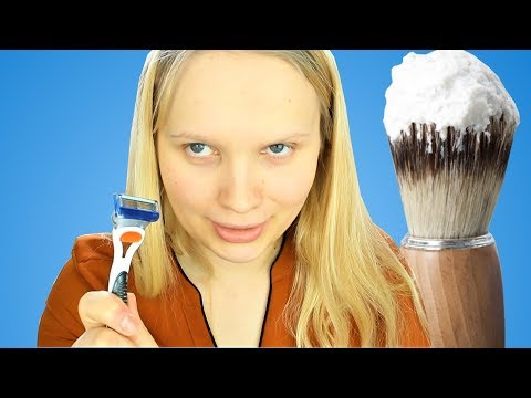 [ASMR] Shaving Your Face Roleplay | Soft Whispers, Liquid Sounds and Shaving Foam Sounds