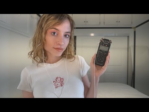 Testing Out My Tascam DR-05x ASMR (mouth sounds, gum chewing, a cute dog, + more!)