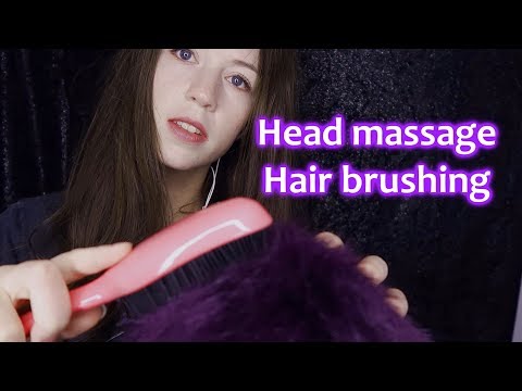 ASMR HEAD MASSAGE AND HAIR BRUSHING SOUNDS