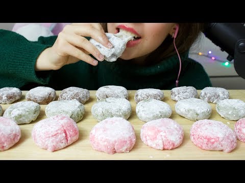 ASMR SNOWBALL MOCHI FEAST (Sticky Soft Chewy Eating Sounds) No Talking