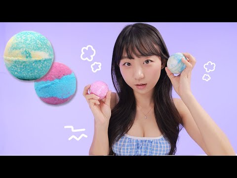 ASMR🤍Bath Bombs Sounds🧼몽글몽글 배쓰밤 거품 소리!