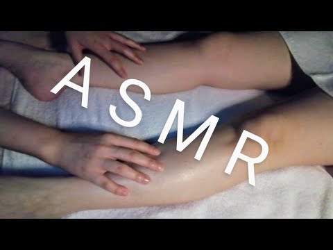 「ASMR」 Leg Scratching | Oil Massage (No Talking)