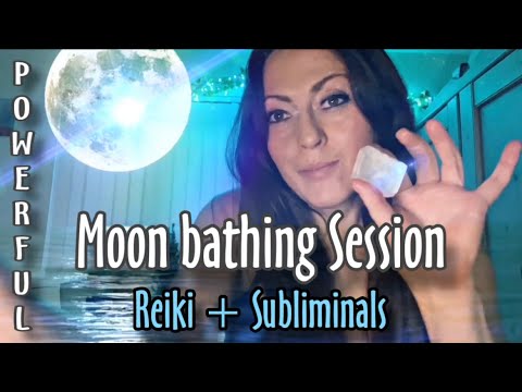 Moon bathing Reiki ASMR | POWERFUL SUBLIMINALS | Lunar Energy 🌙🌊